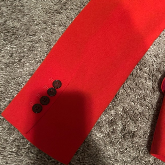 Bright Red Blazer with Burgundy Lining - Picture 8 of 10